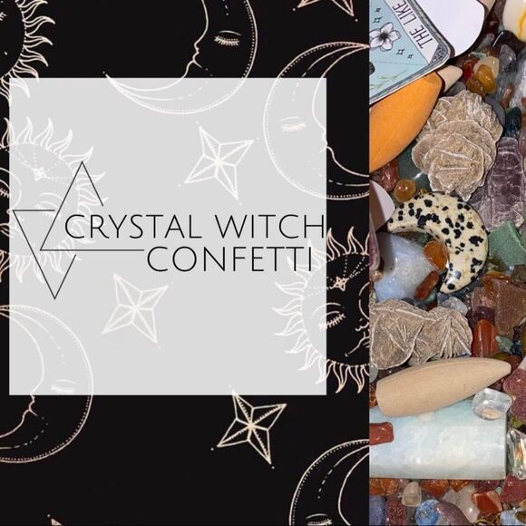 CRYSTAL Witch Confetti 1/4 Cup - Picture 1 of 2